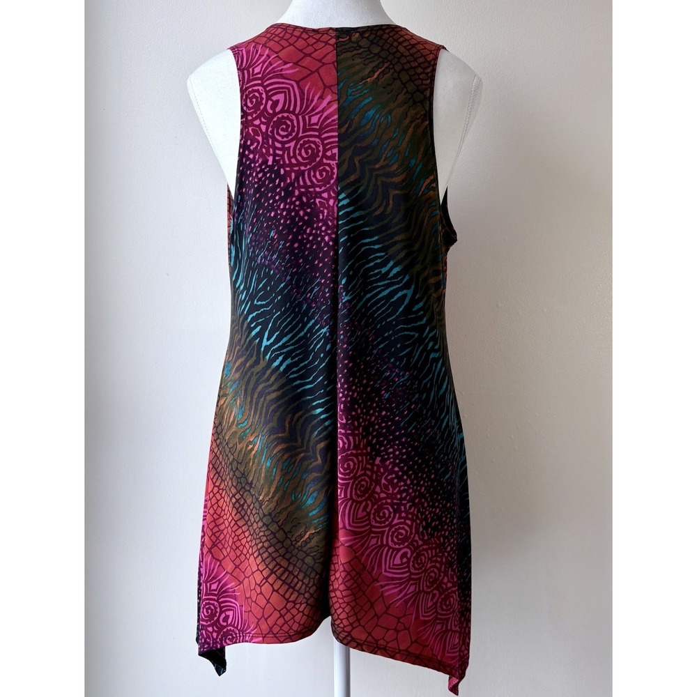 Jostar Women's HIT Side Droptank Tunic M Multicolor Sleeveless Festival Party - Picture 5 of 6